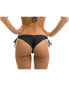 Rio De Sol 291705 Frufru Tie Side Brazilian Bikini Bottom Black Size MD