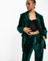 Extro & Vert Tall tailored velvet blazer in co-ord emerald green