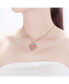 ფოტო #3 პროდუქტის Sterling Silver 18K Rose Gold Plated Heart Pendant Necklace
