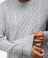 Фото #5 товара Men's Crewneck Mixed Texture Sweater