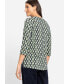 ფოტო #2 პროდუქტის Women's Retro Print Split Neck T-Shirt