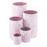 Candleholder Pink Crystal Cement 13 x 13 x 20 cm