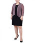 ფოტო #1 პროდუქტის Plus Size Cardigan and Dress Set, 2 Piece