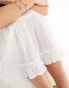 Фото #5 товара Weekday Pixi tiered semi sheer midaxi skirt in white