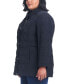 ფოტო #3 პროდუქტის Women's Plus Size Hooded Quilted Coat