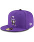 Фото #1 товара Men's Colorado Rockies Authentic Collection On Field 59FIFTY Structured Hat