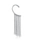 Фото #1 товара Серьги кафф Bling Jewelry Fashion Fringe Tassel Cascade Crystal Silver Tone Stainless Steel 316L