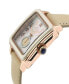 ფოტო #2 პროდუქტის Women's Bari Enamel Swiss Quartz Italian Tan Leather Strap Watch 34mm