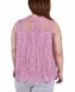 Plus Size Sleeveless Mock Neck Lace Top