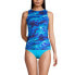 Фото #5 товара Women's D-Cup Chlorine Resistant High Neck UPF 50 Modest Tankini Swimsuit Top