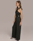 Donna Karan Women's Halter-Neck Belted Sleeveless Jumpsuit