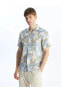 Фото #1 товара Рубашка мужская LC WAIKIKI Poplin с короткими рукавами и узором Casual Regular Fit