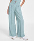 ფოტო #1 პროდუქტის Women's Button-Front Wide-Leg Pants, Created for Macy's