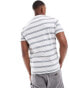 Brave Soul stripe t-shirt in grey