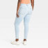 Фото #4 товара Women's High-Rise Skinny Jeans - Universal Thread Light Blue 10 Short