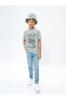Фото #2 товара Super Skinny Fit Yırtık Detaylı Erkek Çocuk Jean Pantolon