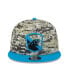 Men's Camo, Blue Carolina Panthers 2023 Salute To Service 9FIFTY Snapback Hat