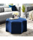 Фото #9 товара Fiorella Upholstered Octagon Cocktail Ottoman with Nailhead Trim