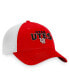 Men's Red, White Utah Utes Breakout Trucker Snapback Hat
