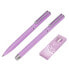 BELIUS Endless su mmer ballpoint pen and roller set aluminum purple and ink design box