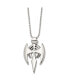 Фото #3 товара Chisel polished Gothic Cross Pendant on a Ball Chain Necklace