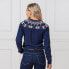 Фото #5 товара Women's Long Sleeve Fair Isle Raglan Sweater