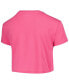 ფოტო #2 პროდუქტის Big Girls Pink Distressed Disney Princess Vintage-Like Cropped T-shirt