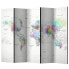 Фото #2 товара Paravent White-Colorful World Map