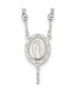 Фото #2 товара Diamond2Deal sterling Silver Polished Rosary Pendant Necklace 18"