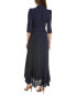 Фото #2 товара Maison Tara Ghost-J Midi Dress Women's Navy 4