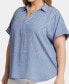 Фото #3 товара Plus Size Becky Short Sleeved Blouse