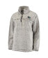 Women's Gray San Jose Sharks Sherpa Quarter-Zip Pullover Jacket