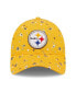 Фото #4 товара Women's Gold Pittsburgh Steelers Floral 9Twenty Adjustable Hat