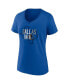 Фото #4 товара Women's Blue Dallas Mavericks Hometown Collection All In V-Neck T-shirt