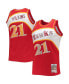 Фото #1 товара Men's Dominique Wilkins Red Atlanta Hawks 1986-87 Hardwood Classics 75th Anniversary Diamond Swingman Jersey