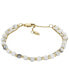 ფოტო #1 პროდუქტის Howlite All Stacked Up Chain Beaded Bracelet