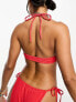 Фото #3 товара Weekday Move bikini top in red