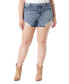 ფოტო #1 პროდუქტის Trendy Plus Size Hug Me High-Rise Jean Shorts