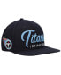 Фото #1 товара Men's Navy Tennessee Titans Script Wordmark Snapback Hat