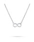 Delicate Minimalist Romantic Eternity Figure Eight Symbol Love Knot Sideways Infinity Pendant Necklace For Women Girlfriend Teen .925 Sterling Silver