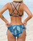 Фото #3 товара Women's Strappy Bralette & Ruched Drawstring Bikini Set