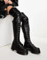 Фото #2 товара Dr Martens Audrick xtrm lace 20 eye boots in black nappa leather