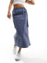 Фото #9 товара Sixth June parachute cargo skirt in blue/grey