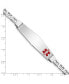 ფოტო #2 პროდუქტის Sterling Silver Rhodium-plated Medical ID Anchor Link Bracelet