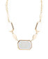 Фото #3 товара Bold Genuine White Mother of Pearl Abstract Statement Necklace