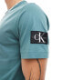 Фото #4 товара Calvin Klein Jeans badge t-shirt in turquoise