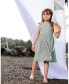 ფოტო #2 პროდუქტის Girl Sleeveless Muslin Dress Green Jasmine Flower Print - Toddler|Child