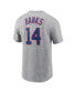 Men's Ernie Banks Heather Chicago Cubs Cooperstown Collection Fuse Name Number T-Shirt