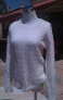Charter Club Women's Long Sleeve Cable Knit Crew neck Sweater Vanilla PXL