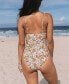 Фото #3 товара Women's Tummy Control V Neck One Piece Swimsuit